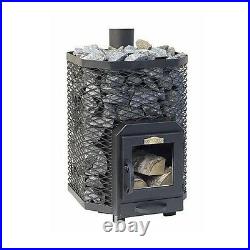 SAUNA Wood Burning Stove Square 16 for 8 16m3 steam room 17kW Without stones