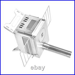 (SILVER Single Side Window)Outdoor Camping Wood-burning Stove Firewood Burne FD (SILVER Single Side Window)Outdoor Camping Wood-burning Stove Firewood Burne FD