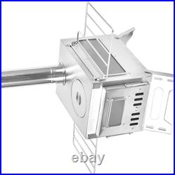 (SILVER Single Side Window)Outdoor Camping Wood-burning Stove Firewood Burne FD (SILVER Single Side Window)Outdoor Camping Wood-burning Stove Firewood Burne FD