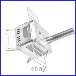 (SILVER Single Side Window)Outdoor Camping Wood-burning Stove Firewood Burne NO (SILVER Single Side Window)Outdoor Camping Wood-burning Stove Firewood Burne NO