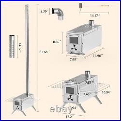 SLSY Wood Stove Wood Burning Stove Portable Tent Stove with Chimney Pipes Gloves