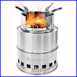 SOLEADER Portable Wood Burning Camp Stoves Compact Gasifier Stove Twig Stove