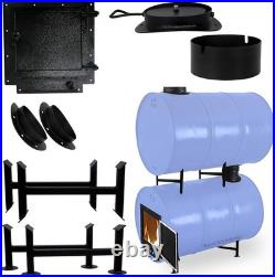 SONRET-Double Barrel Stove Kit Perfect For 30 55 Gal Drum DIY Oil Barrel Stove