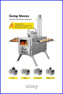 SOPPY Hot Tent Stove for Camping, 304 Stainless Steel Wood Burning Stove with SOPPY Hot Tent Stove for Camping, 304 Stainless Steel Wood Burning Stove with