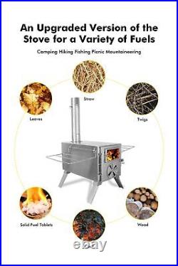 SOPPY Hot Tent Stove for Camping, 304 Stainless Steel Wood Burning Stove with SOPPY Hot Tent Stove for Camping, 304 Stainless Steel Wood Burning Stove with