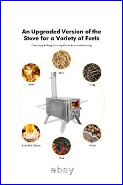 SOPPY Hot Tent Stove for Camping, 304 Stainless Steel Wood Burning Stove with SOPPY Hot Tent Stove for Camping, 304 Stainless Steel Wood Burning Stove with