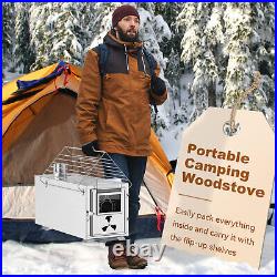 SUNYRISY Hot Tent Stove Stainless Steel Wood Burning Stove with 7 Chimney Pipes SUNYRISY Hot Tent Stove Stainless Steel Wood Burning Stove with 7 Chimney Pipes