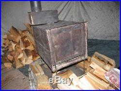 S Steel Collapsible Wood Burning Stove for Outfitter Bell Tent with Kitchen Pots