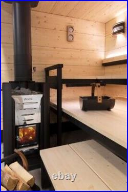 Sauna Heater Wood Burning Stove HARVIA WHP 1500 Black Modular Chimney Pipe Kit