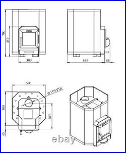 Sauna Woodburning Heater STOVEMAN 16 for rooms 8-16 m³ HQ Made in Estonia