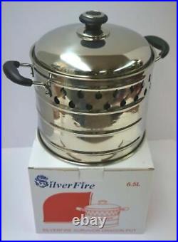 SilverFire Pot Stainless Steel Dragon for Rocket Wood Burning Stove