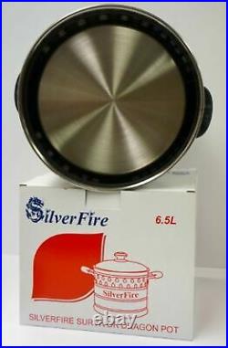 SilverFire Pot Stainless Steel Dragon for Rocket Wood Burning Stove