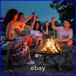 Singlyfire Fire Pit 30in Steel Fireplace Wood Burning Stove Outdoor BBQ