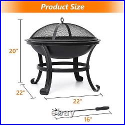 Singlyfire Fire Pit BBQ Wood Burning Steel Large Fireplace Outdoor Stove