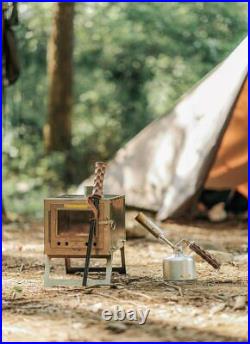 Small Folding Wood Stove Portable Tent StoveTitaniumb 4.3lb 8.1ft Chimney Pipes Small Folding Wood Stove Portable Tent StoveTitaniumb 4.3lb 8.1ft Chimney Pipes