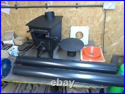 Small spaces 3Kw wood burning stove with flue pipe kit shepherd hut, campervan