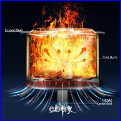 Smokeless Fire Pit, 22 Inch Stainless Steel firepit, Outdoor Wood Burning Fire Smokeless Fire Pit, 22 Inch Stainless Steel firepit, Outdoor Wood Burning Fire