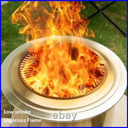 Smokeless Fire Pit, 22 Inch Stainless Steel firepit, Outdoor Wood Burning Fire Smokeless Fire Pit, 22 Inch Stainless Steel firepit, Outdoor Wood Burning Fire
