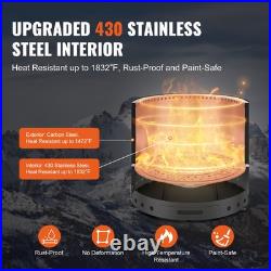 Smokeless Fire Pit Stove 15 Inch Wood Burning Stainless Steel Outdoor Heating Smokeless Fire Pit Stove 15 Inch Wood Burning Stainless Steel Outdoor Heating