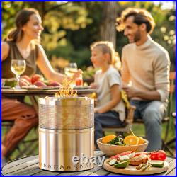 Smokeless Fire Pit for Wood Burning Portable Stainless Steel Camping Stove Set