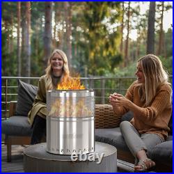 Smokeless Fire Pit for Wood Burning Portable Stainless Steel Camping Stove Set