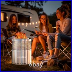 Smokeless Fire Pit for Wood Burning Portable Stainless Steel Camping Stove Set