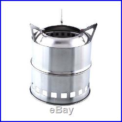 Solo Stainless Steel Stove Wood Burning Survival Backpacking Camping Cook Light