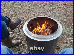 Solo Stove Bonfire 2.0 with Stand 19.5 Smokeless Fire Pit, Removable Ash Pan