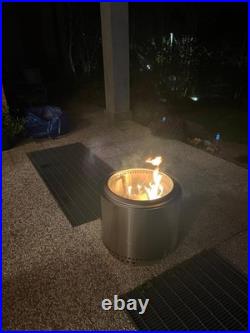 Solo Stove Bonfire 2.0 with Stand 19.5 Smokeless Fire Pit, Removable Ash Pan
