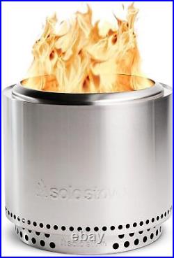 Solo Stove Bonfire 2.0 with Stand, Smokeless Fire Pit Wood Burning Silver