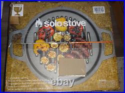Solo Stove Bonfire Grill Top and Hub, Cast Iron Cooktop with Stainless steel Hub