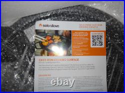 Solo Stove Bonfire Grill Top and Hub, Cast Iron Cooktop with Stainless steel Hub