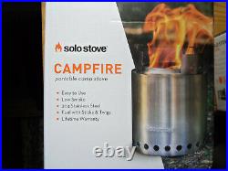 Solo Stove CAMPFIRE & TITAN Compact Wood Burning Camp Stove Stainless Steel