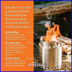 Solo Stove Campfire & 2 Pot Set Combo 4+ Person Wood Burning Camping Stove