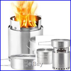 Solo Stove Campfire & 2 Pot Set Combo Woodburning Camp Great for Outdoor