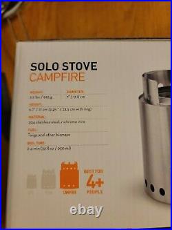 Solo Stove Campfire 4 Person Compact Wood Burning Camp Steel Stove Low Smoke