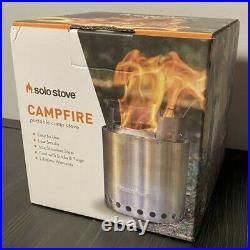 Solo Stove Campfire 4+ Person Compact Wood Burning Campfire Backpacking Camping