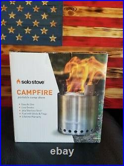 Solo Stove Campfire Low Smoke Compact Wood Burning Camp Stove, Free Shipping