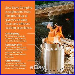 Solo Stove Campfire & Solo Stove 2 Pot Set Combo Woodburning Camp Stove. New