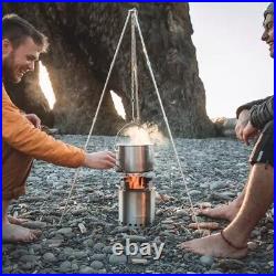 Solo Stove Campfire Wood Burning Camp Stove, Tripod & Windscreen ALL NEW IN BOX