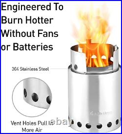 Solo Stove Titan 2-4 Person Lightweight Wood Burning Stove. Compact Camp Stove