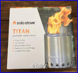 Solo Stove Titan 2-4 Person Lightweight Wood Burning Stove Compact New In Box