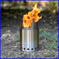 Solo Stove Titan Portable Camping Stove Stainless Steel Wood Burning Campfire