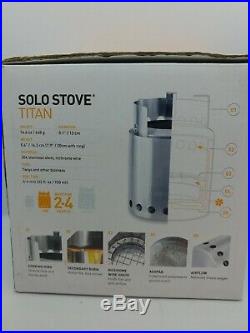 Solo Stove Titan Pot 1800 Combo Kit Wood Burning Gassification Backpacking