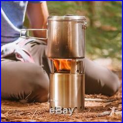 Solo Stove Titan & Solo Pot 1800 Camp Stove Combo Woodburning Backpacking St