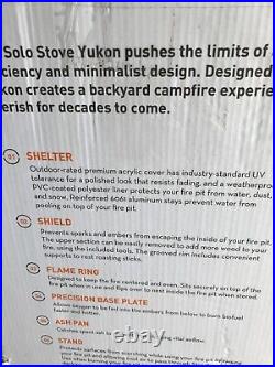 Solo Stove Yukon 1.0 Backyard Bundle Stand Shelter Shield Smokeless Fire Pit