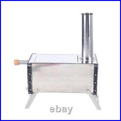 Stainless Steel Portable Firewood Burning Camping Tent Shelter Stove +Chimney Stainless Steel Portable Firewood Burning Camping Tent Shelter Stove +Chimney