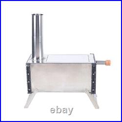 Stainless Steel Portable Firewood Burning Camping Tent Shelter Stove +Chimney Stainless Steel Portable Firewood Burning Camping Tent Shelter Stove +Chimney