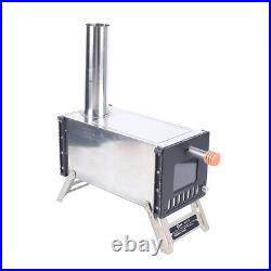 Stainless Steel Portable Firewood Burning Camping Tent Shelter Stove +Chimney Stainless Steel Portable Firewood Burning Camping Tent Shelter Stove +Chimney