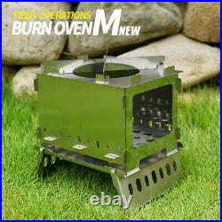 Stainless Steel Portable Mini Folding Wood Burning Stove for Camping Cooking BBQ